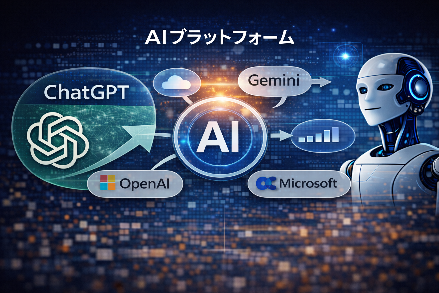 ChatGPT・Geminiなど主要AIプラットフォームの競争構造